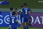 U17男足第31分钟0-1落后日本，里见汰福小角度劲射破门
